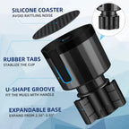 Upgraded Car Cup Holder Expander with Adjustable Base Stable Auto Bottle Support Universal for 6.5CM-10.5CM Cup Holder CM World