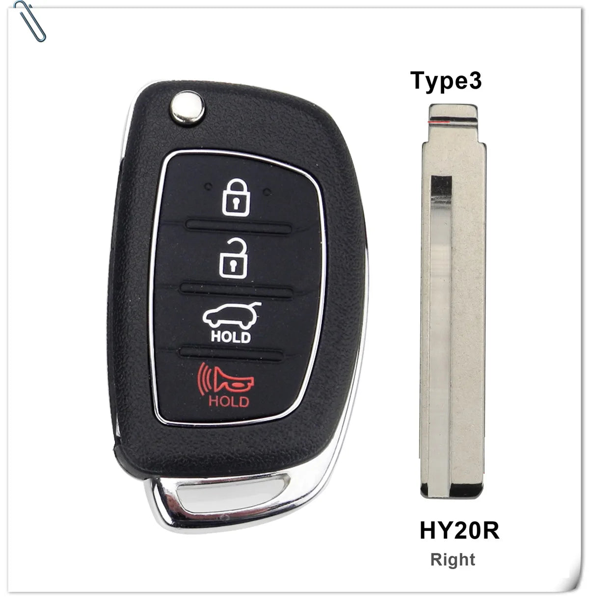 10pcs Shell Flip Remote Key Case Fob 4 Button For Hyundai Mistra Santa Fe Sonata Tucson Accent I30 I40 IX45 TOY40/TOY20R/HYN14 CM World