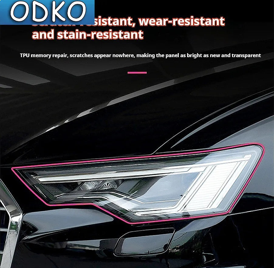 For Audi Q3 F3 RSQ3 Sportback 2019 Car Headlight Protective Film Smoked Black Tint Wrap Vinyl Transparent TPU Sticker