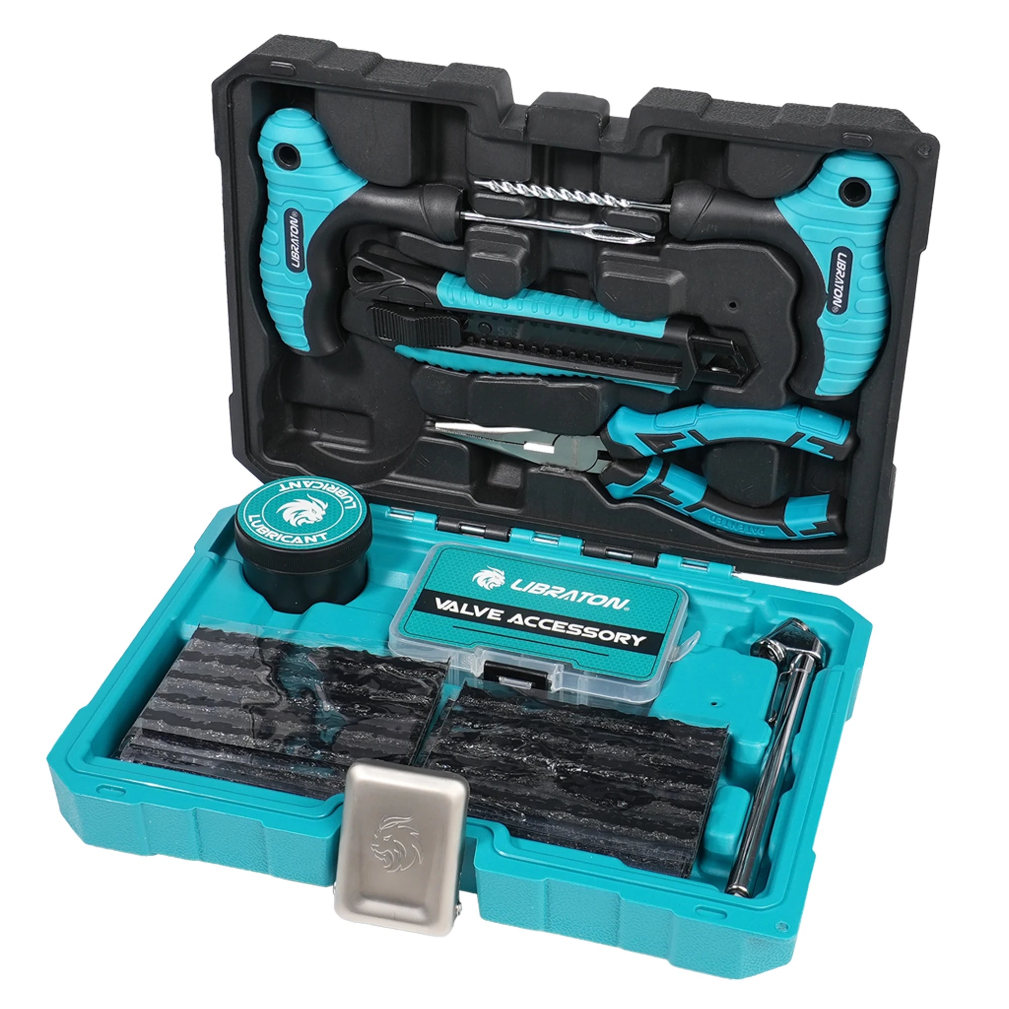 Libraton 78PCS Tire Repair Kit Heavy Duty Professional Tire Plug Kit Repair Tools For Fix Car, Motorcycle, SUV, Truck Tire Plug CM World