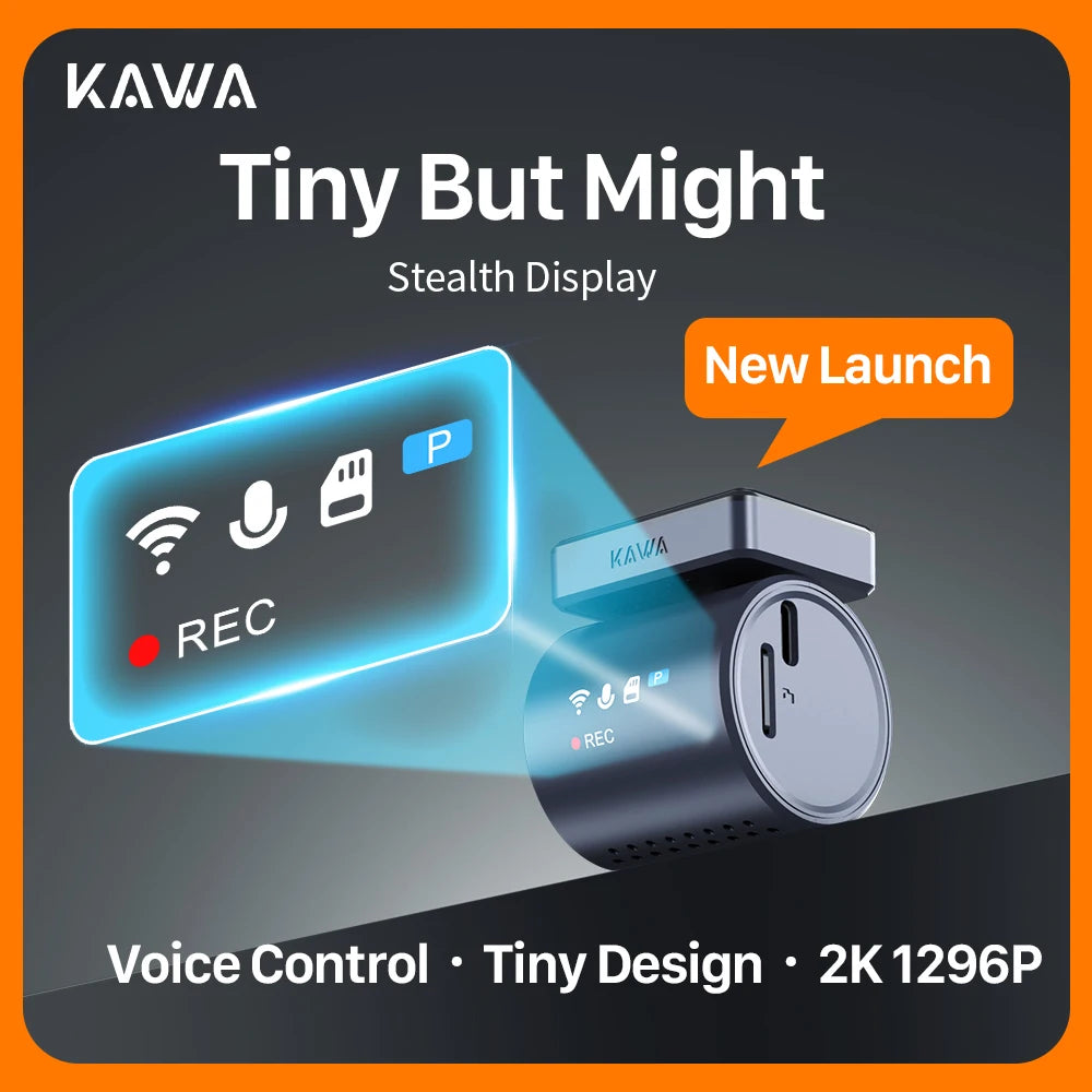 2K KAWA MINI 3 Pro Cameras for Car DVR Tiny Dash Cam 24 Parking Auto Video Recorder WiFi APP Voice Control Car dashcam Car Mobile World