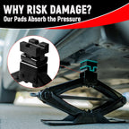 Universal Rubber Pinch Weld Jack Pad Adapter for Scissor Jack Lift Protects Undercarriage Prevents Scratches Car Kit CM World
