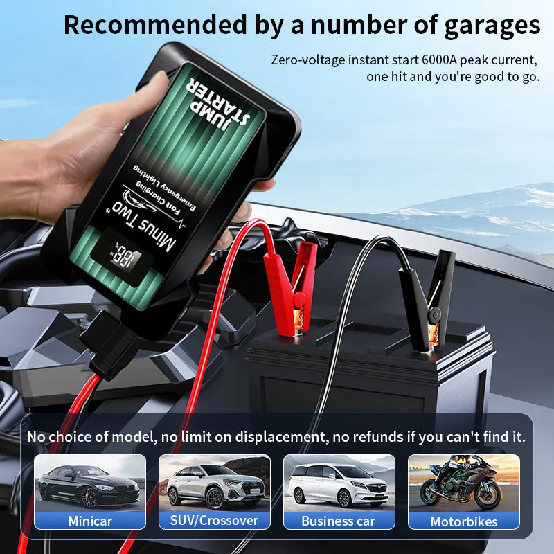 High-power Automobile Emergency Starting Power Supply  Screen Safety Hammer Car Starting Device Power Bank Accessories