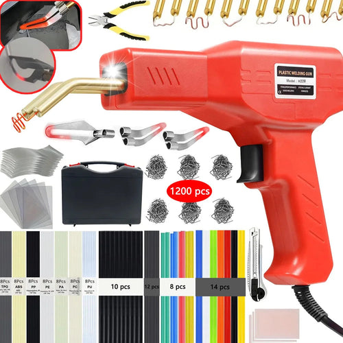 220W Upgraded Plastic Welder 3 in 1, Plastic Repair Welder Kit Hot Stapler Kit For Car Bumper Repair Kit for Most Plastics CM World