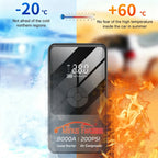 Smart Digital Display Jump Starter & Air Pump Combo Portable Electric Tire Inflator Emergency Car Booster with 12V Starter.