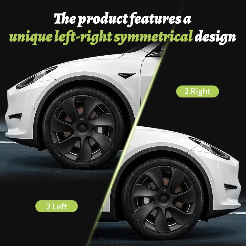4PCS Wheel Cover For Tesla Model Y 2020-2024 19 Inch Right＆Left Hubcaps Cyclone Style Wheel Cover Replacement Accessories CM World