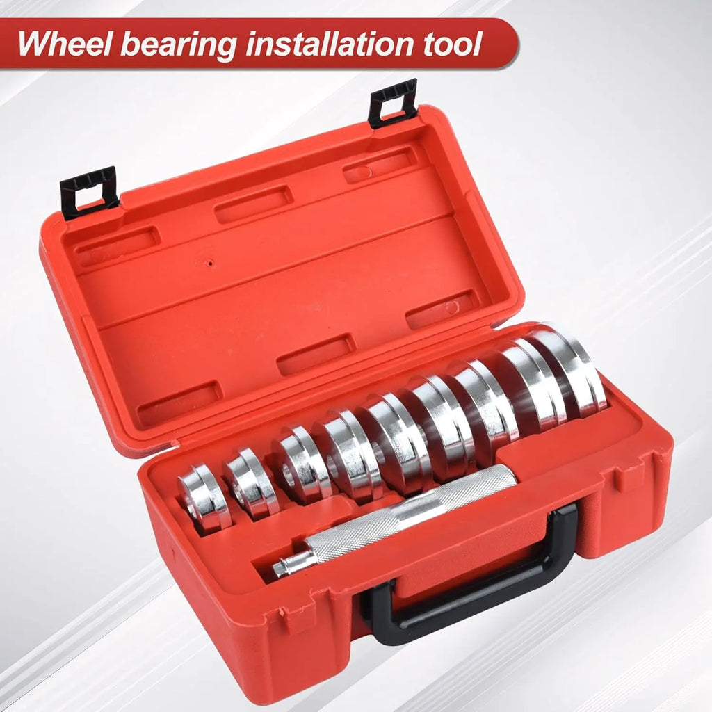 10pc Bearing Race & Seal Driver Kit w/9 Adapters, Axle & Bearing Install Tools CM World