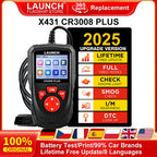 LAUNCH X431 CR3008 PLUS Car Auto OBD2 Diagnostic Tool ARM Scanner DTC Lookup Check Engine Battery Test Lifetime Free Update Car Mobile World
