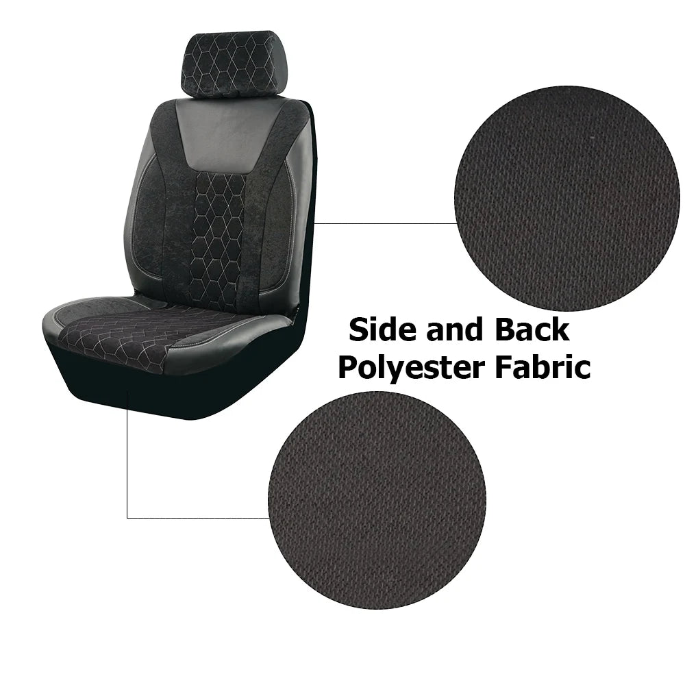 Universal 4mm Sponge Flannel Leather Winter Car Seat Covers Fit for most Car Suv Truck Van Car Accessories Interior CM World