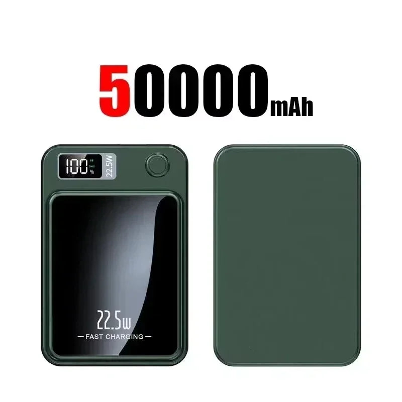 Lenovo Magnetic Wireless Power Bank 500000mAh PD22.5W Large Capacity Fast Charging External Battery For iPhone Huawei Samsung Car Mobile World