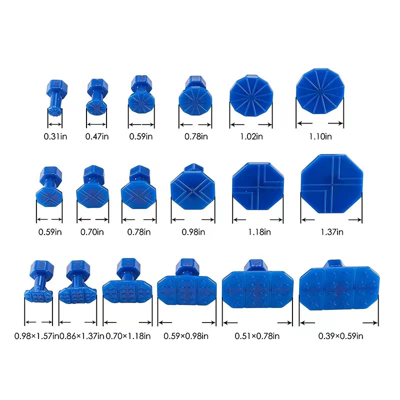 Car Body Sheet Metal Paintless Dent Plastic Puller Kit Auto Hail Pit Removal Repair Tools Hot Multiple Sizes Suction Cup Set CM World