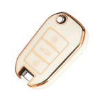 Jingyuqin 3BTN Soft TPU Car Key Case For Peugeot 208 308 408 508 2008 3008 4008 5008 For Citroen C3 C4 CACTUS C6 C8 Accessories CM World