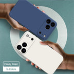 Liquid Silicone Original Phone Case for iPhone 17 Pro Max Air 17Pro 17Max 5G Straight Edge Lens Protection Soft Basic Back Cover