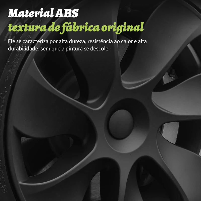 4PCS Wheel Cover For Tesla Model Y 2020-2024 19 Inch Right＆Left Hubcaps Cyclone Style Wheel Cover Replacement Accessories CM World