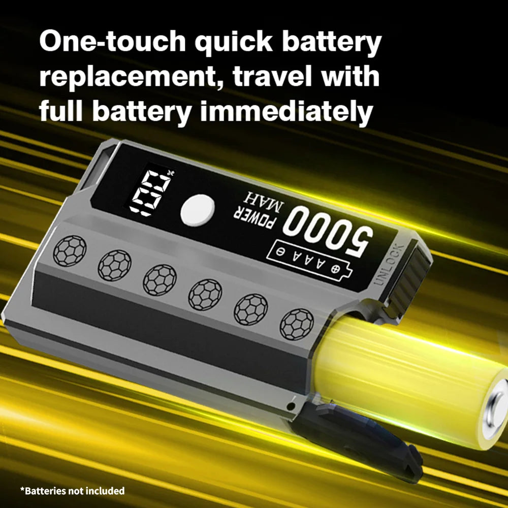 Portable Detachable Power Bank Case Fast Charging 22.5W Replaceable External 21700 Battery(Not Included) For iPhone 16 15 14