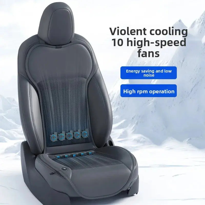 For Tesla Air Conditioning Seats Universal Car Seat Ventilation Cover Car Blowing Summer Cool Car Seat Cushion Auto Covers Car Mobile World