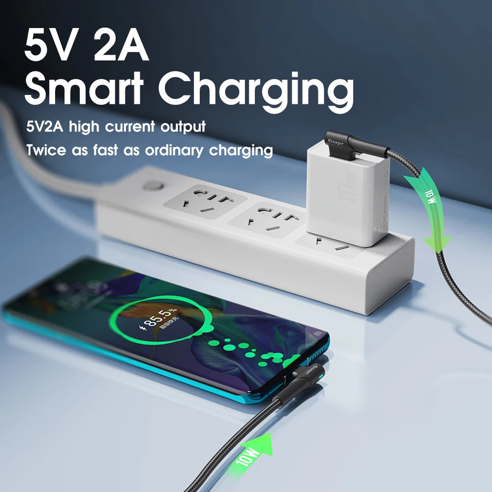Essager Phone Charger Dual USB 10W US Charger Plug Portable Travel Wall Charger Adapter For iPhone 14 13 Pro Max Xiaomi Huawei