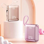 CCC Certificated Mini Cute Power Bank Built-in Cable 20000mAh 22.5W Fast Charging External Battery for IPhone Samsung Xiaomi