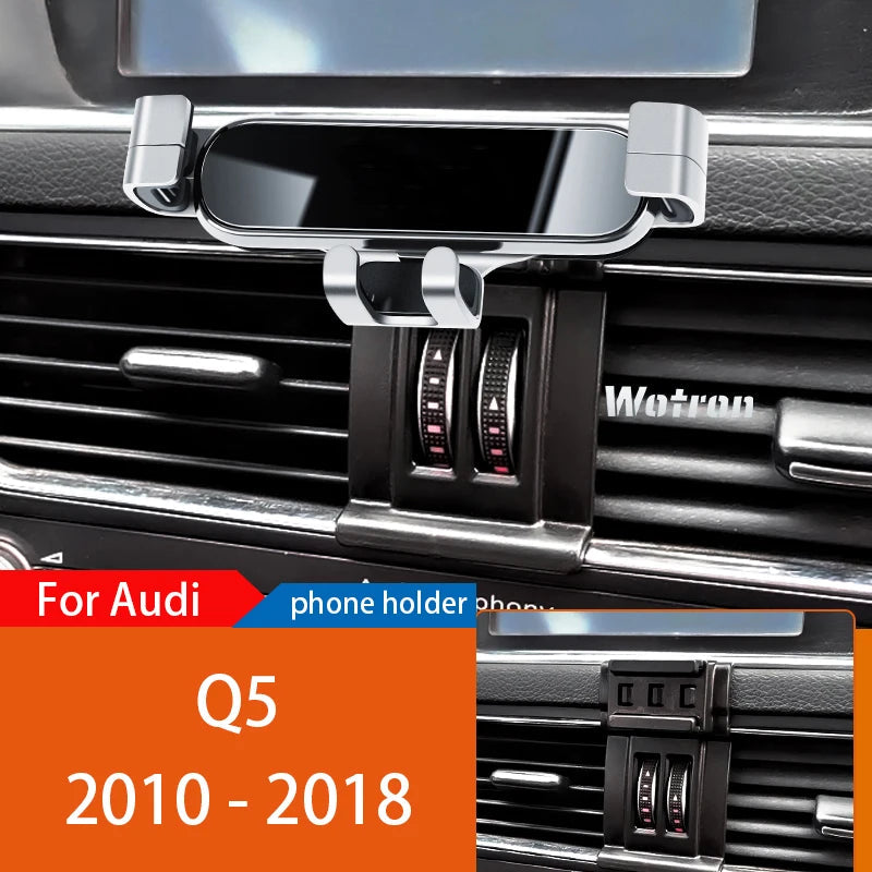 Car Phone Holder Mobile Mount Stand For Audi Q5 8R FY 2010-2023  Adjustable GPS Special Navigation Bracket Accessories CM World