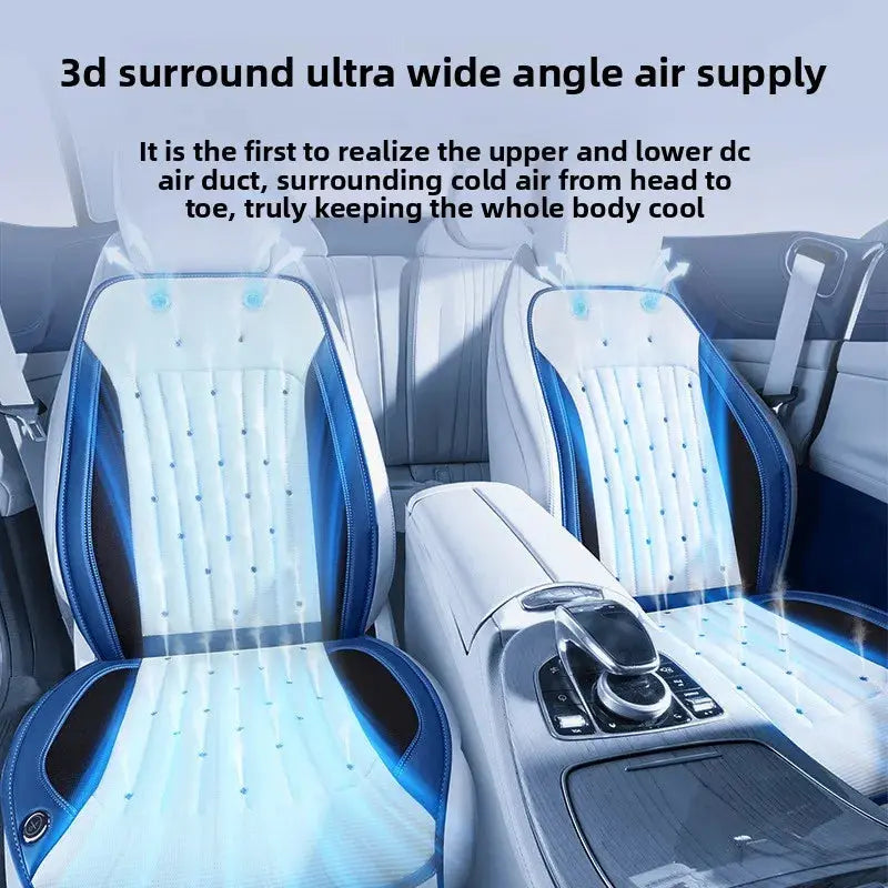 Cool Ventilation Seats Universal Car Seat Ventilation Cover Car Blowing Summer Cool SUV Car Seat Cushion Breathable Auto Cooling Car Mobile World
