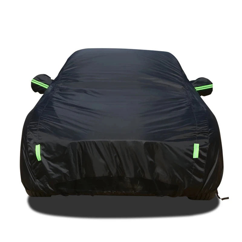 All Weather Car Cover for Tesla Model 3/Y with Ventilated Mesh Zipper Door Charge Port Opening Trunk Opening Storage Bag