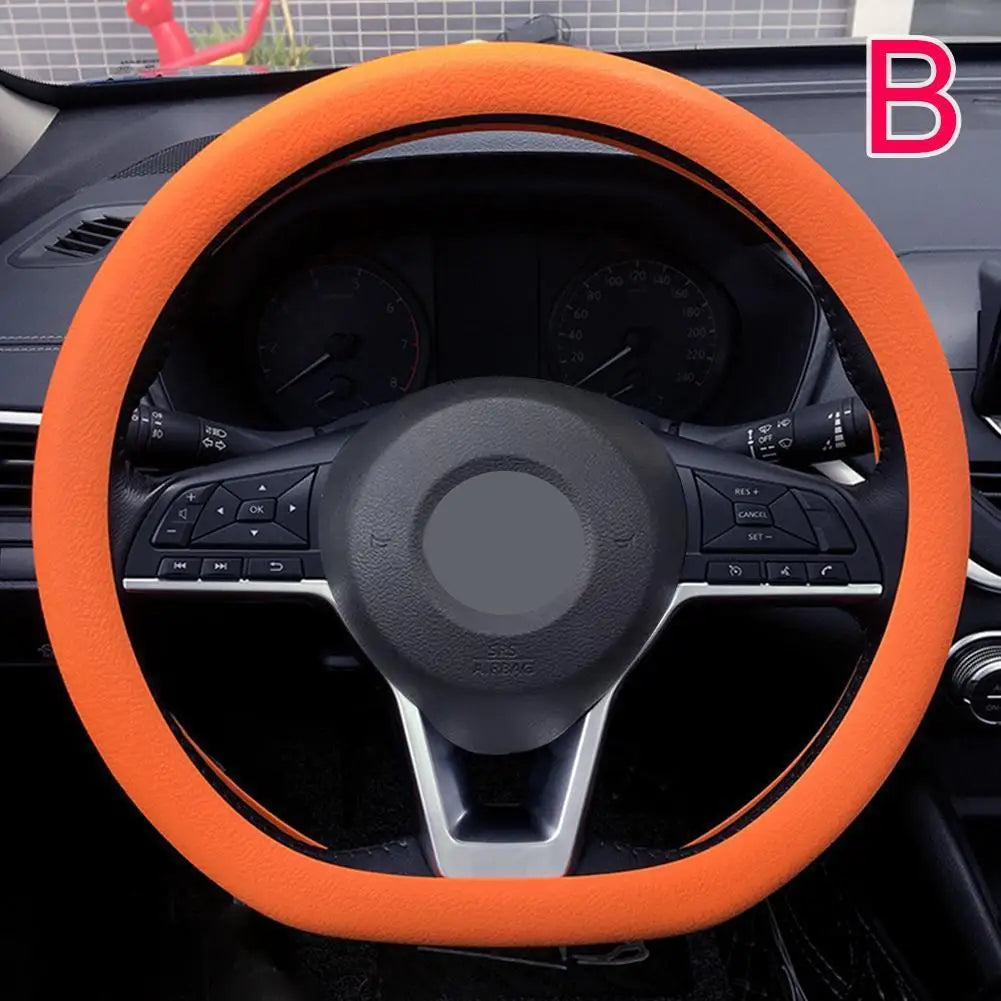 19 Color Car Silicone Steering Wheel Cover For Summer Fashion Sweat Absorbent Non-slip Handle Cover General DIY Parts CM World
