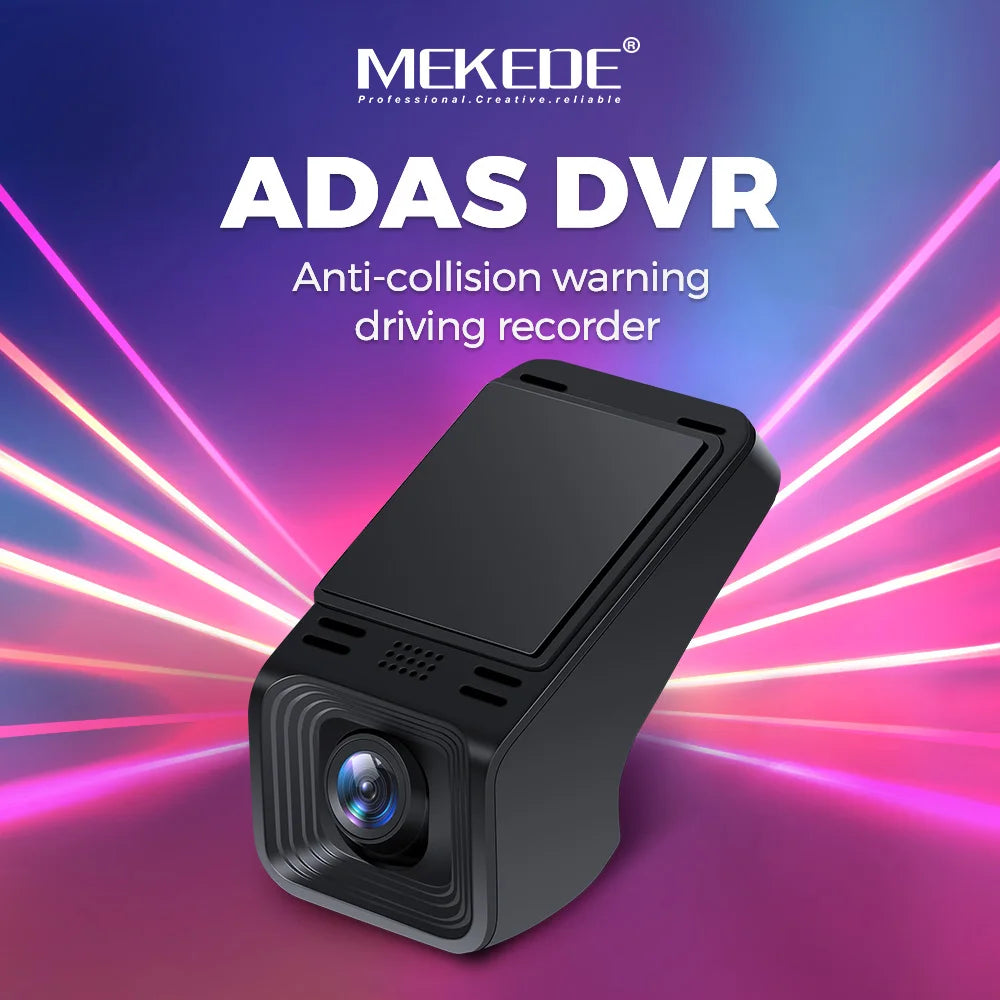 MEKEDE Car DVR Camera Full HD 1080 ADAS LDWS Anti-collision Night Vision Car Recorder Navigator Android DVD Player TF Card Slot