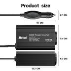 Meind 300W Car Power Inverter with EU Socket DC12V to AC220V Car Charger with Dual USB ports PD65W + QC3.0 CM World