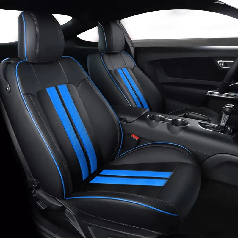 Custom Fit for 2015-2024 Mustang Coupe Car Seat Covers Full Set Durable Quality Material for Ford Mustang Coupe Gt CM World