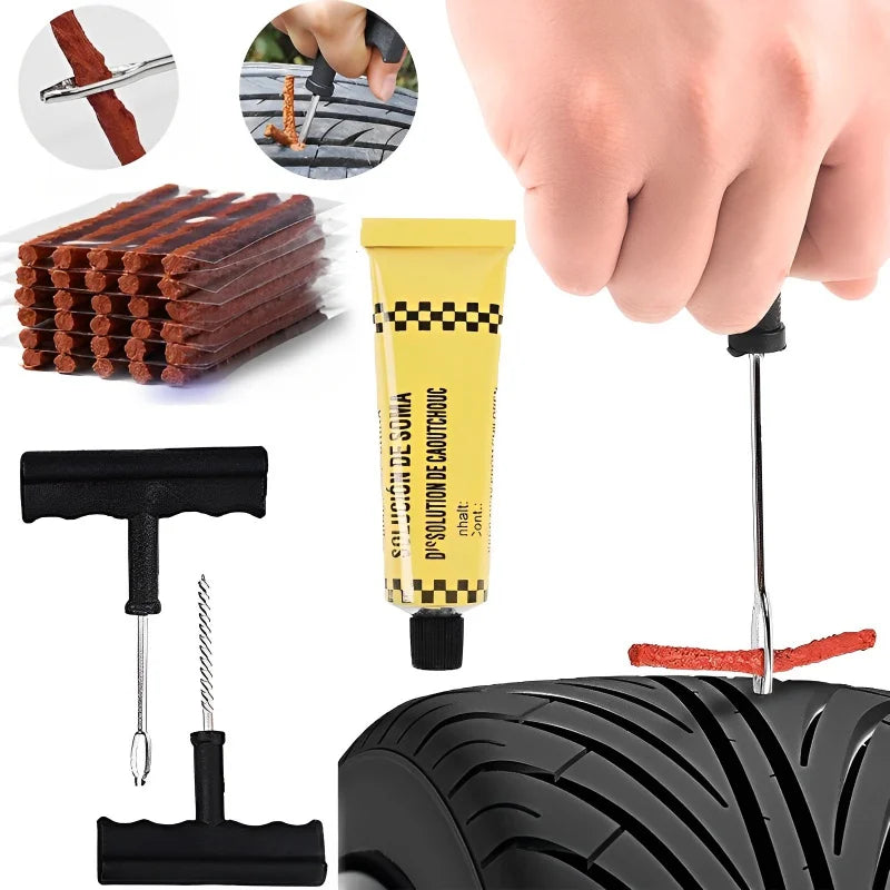 5/50Pcs Tire Repair Strips Tubeless Rubber Stiring Glue Seals for Car Motorcycle Tyre Puncture kit wicks worms Tools Accessories CM World