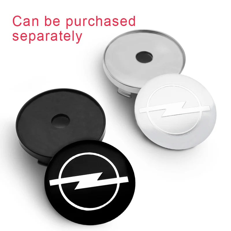 4Pc 56mm 60mm Car Wheel Center Hub Cap For Opel Astra Grandland Corsa Mokka Frontera Insignia Zafira Rim Cover Sticker Accessory