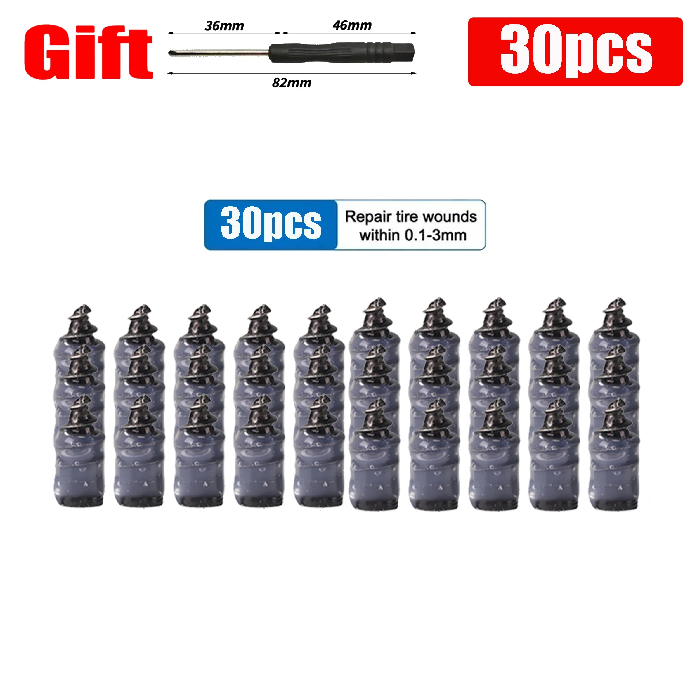 Car Tyre Repair Rubber Nail Car Wheel Punctures Screws Car Tire Repair Kit Car Motorcycle Tire Puncture Repair Screws Tool CM World