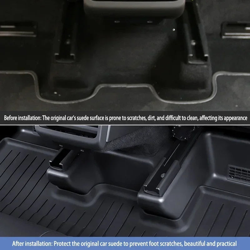 For Tesla Model Y Juniper 2025 2056 Under Seat Corner Guard Seat Slide Rail Protector Cover Anti-Kick Decor Flocking Accessories CM World