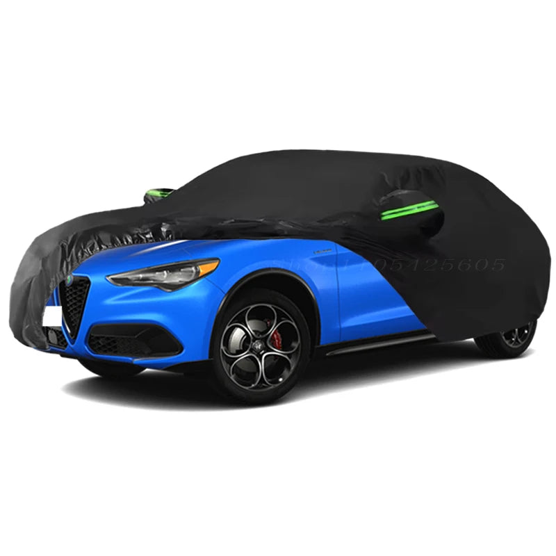 For Alfa Romeo Stelvio Outdoor Protection Full Car Covers Snow Cover Sunshade Waterproof Dustproof Exterior Car Accessories