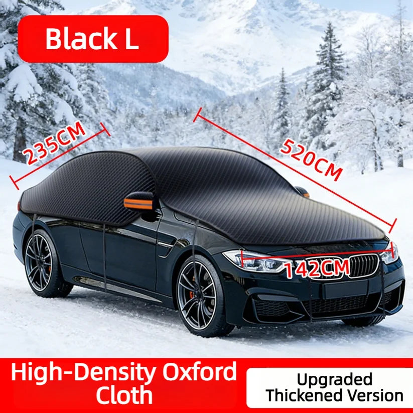 Universal Oxford Fabric Car Front Windscreen Cover Car Windshield Snow Sun Shade Cover With Reflective Stripe Winter Snow Cover