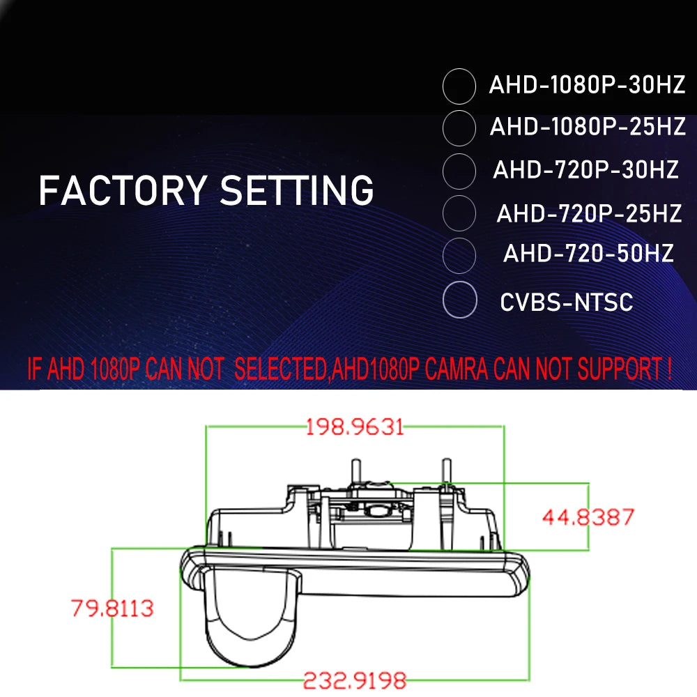 Parking AHD 1080P 940 IR Night Vision Car Brake Light Reversing Camera for OPEL VIVARO 2014 RENAUL Trafic 3