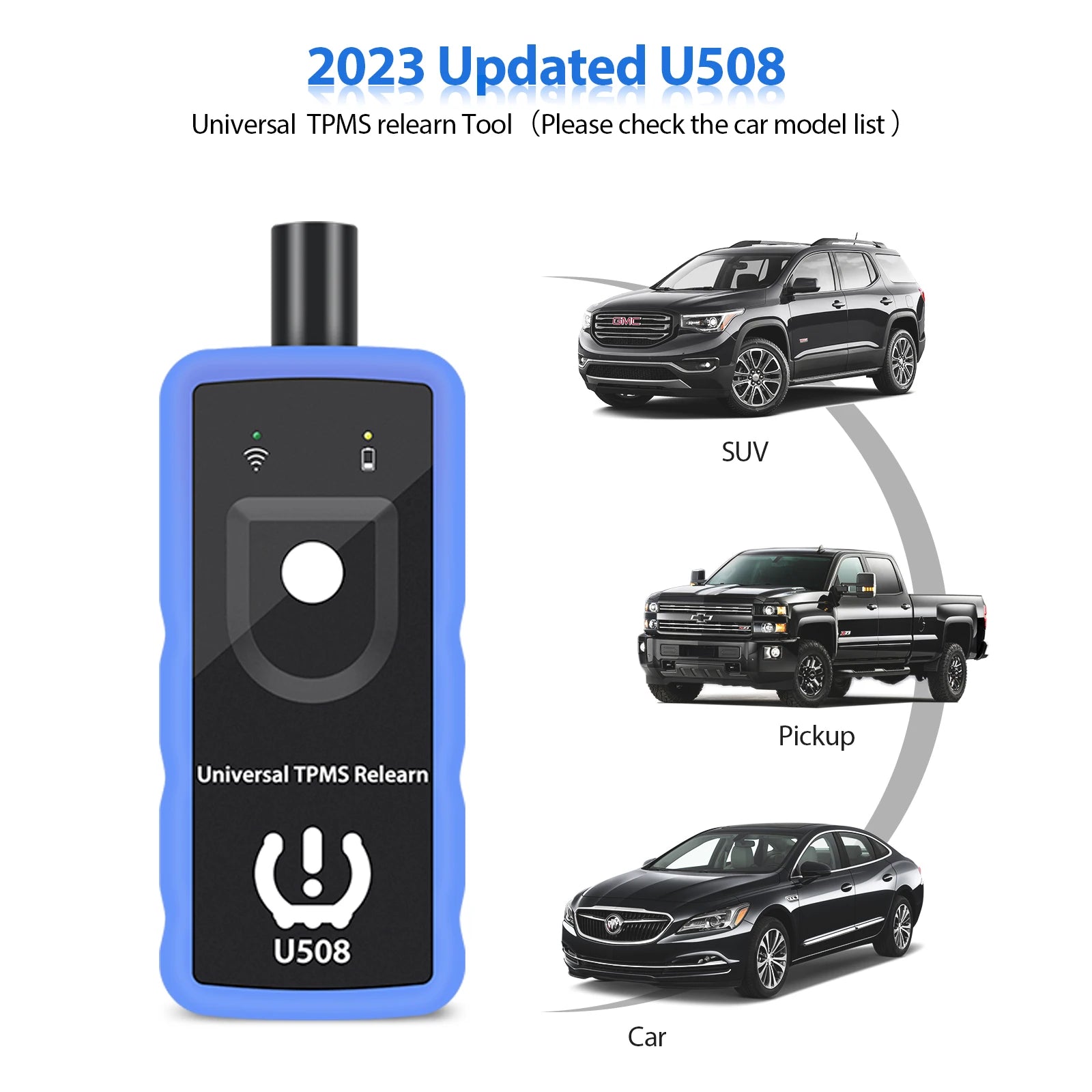 Universal Car TPMS Reset Tool Auto Tire Pressure Monitor Sensor System Relearn Tool U508 for Ford Opel BMW Jeep GMC Chevrolet CM World