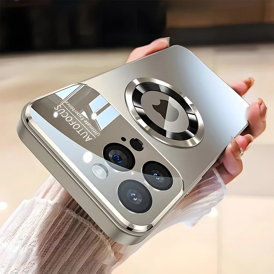 Phone Case - A New High-End Titanium Magnetic Wireless Charging Case Designed for Iphone 18,17,16,15,14,13,12 Pro/Pro Max/Air/Plus & Galaxy S22,S23,S24,S25,S26 Ultra