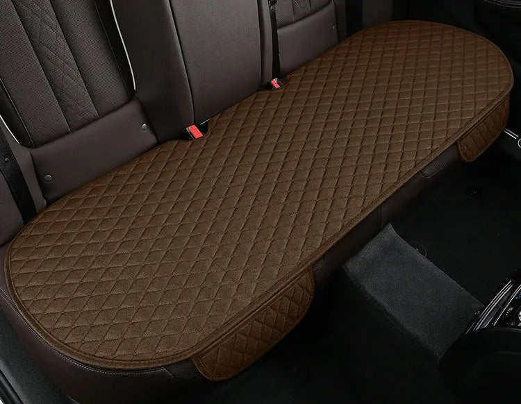 Xiaoman Waist Car Cushion Four Seasons Universal Half Pack Breathable Car Cushion Linen Fabric Seven Piece Set Seat Three Piece Car Mobile World