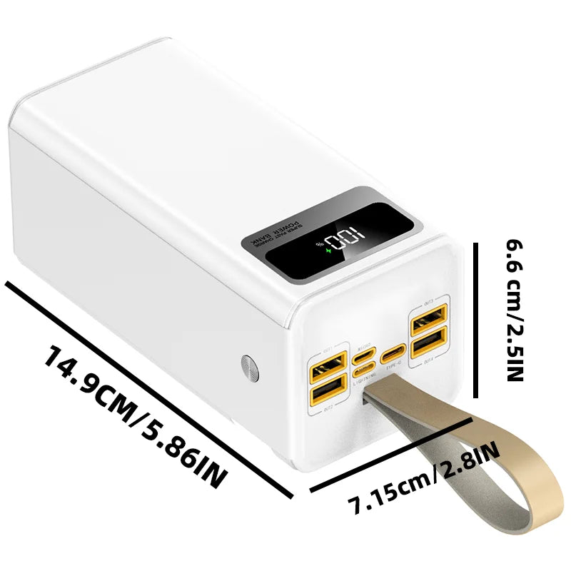 100000mAh large capacity mobile power bank 22.5W ultra fast charging - suitable for various electronic devices, LED power display, portable charger, high brightness lighting, high-end camping equipment, and outdoor power solu