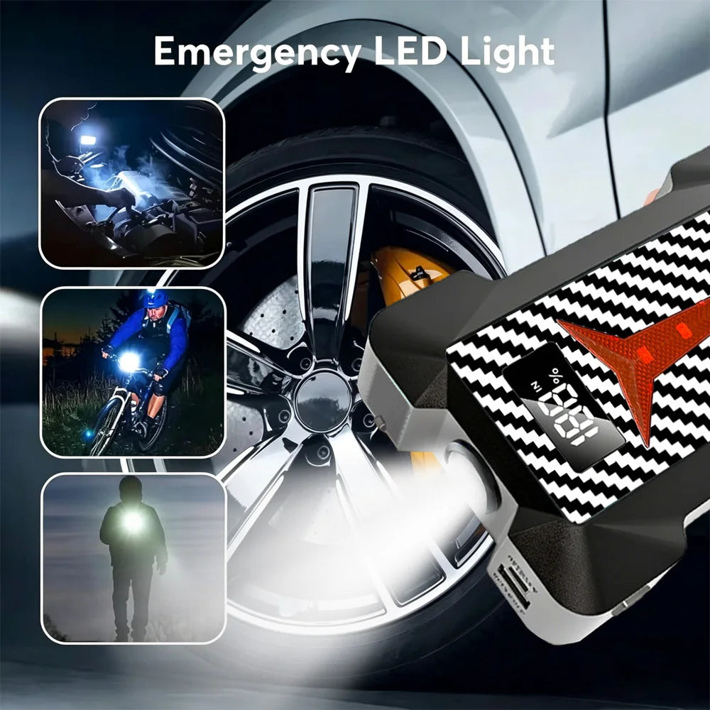 12V Car Jump Starter with Car Battery Charger Auto Device Jump Start Car Battery Booster USB Phone Charging Port