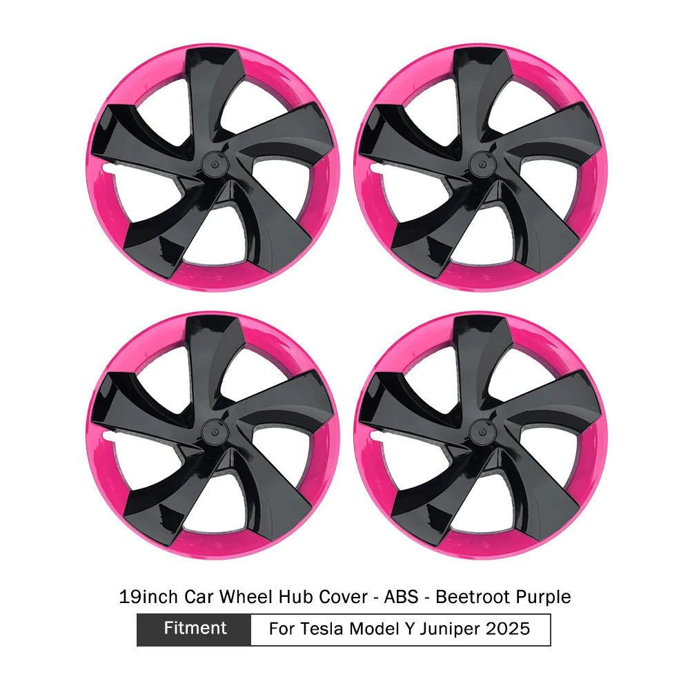 For Tesla Model Y Juniper 2025 HubCap 19 Inch Wheel Caps Auto Performance Replacement Hub Cap Full Rim Cover Accessories（4PCS） CM World