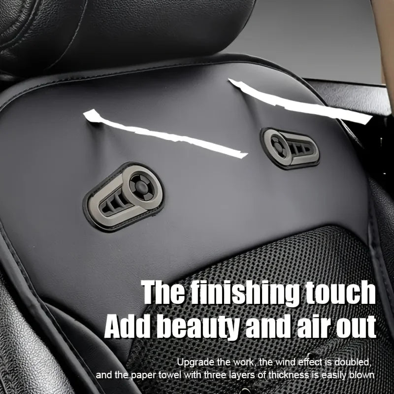 12V/24V Summer Cooling Car Seat Cushion Front Seat Cooled Seat Cover with Intelligent Fans Breathable Ventilated Seat Cushion Car Mobile World