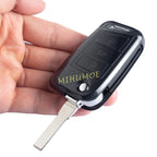 For Skoda VW Black Transparent Car Flip Key Fob Case Cover Keychain Ring Kodiaq Superb Octavia Karoq Tiguan Golf Polo SEAT Ateca CM World