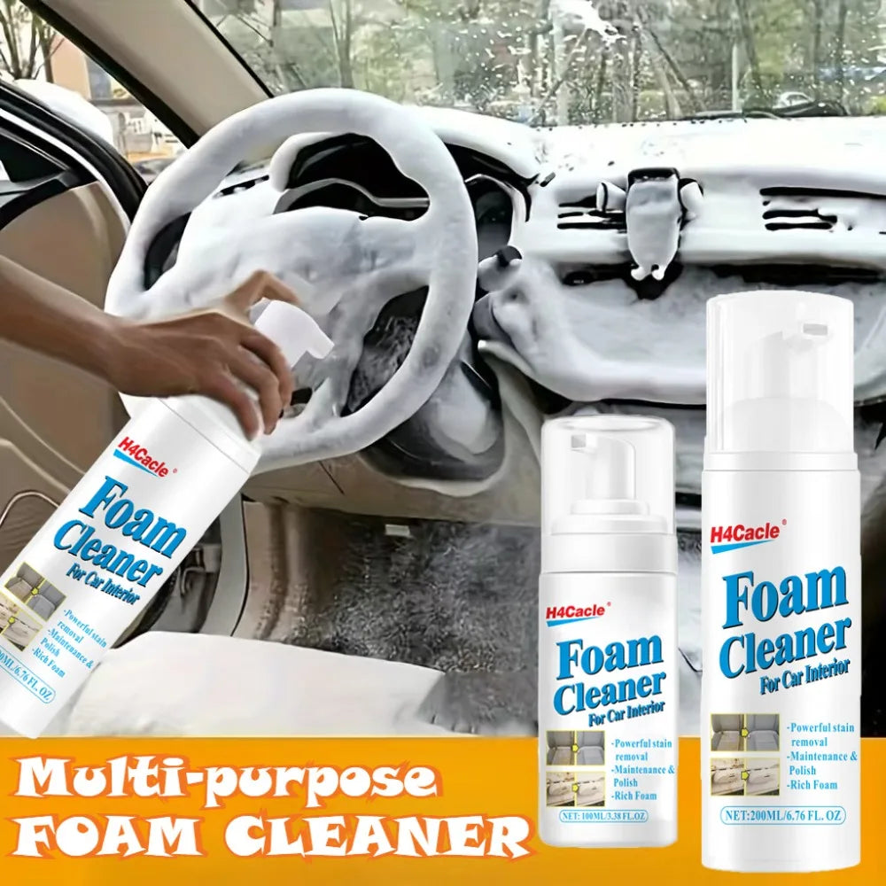 H4Cacle1pc 100ml/200ml  Foam Cleaner - Heavy-Duty Degreaser for Car Interiors, Home Kitchen, Upholstery & Household Surfaces CM World