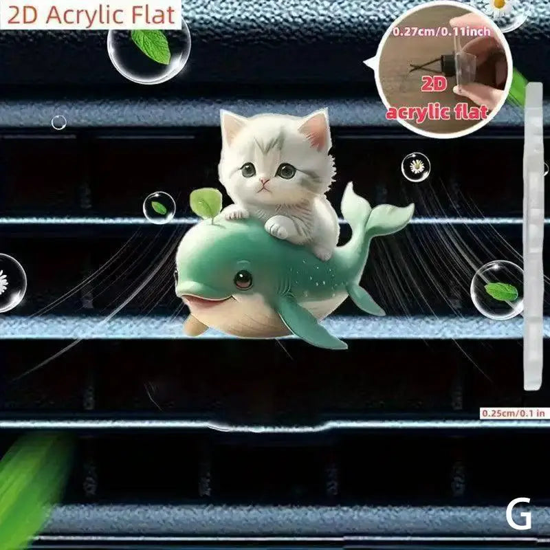 2D Diffuser Vent Outlet Perfume Clips for Aromatherapy, Air Freshener and Car Interior Decoration