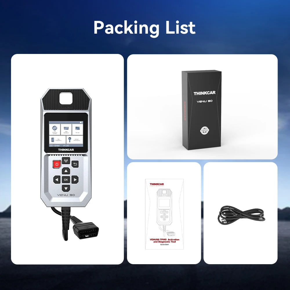 THINKCAR VENU 90 TPMS Diagnostic Tool Car Tire Pressure Sensor Activate Learning Programming Plug and Play Free WIFI Update