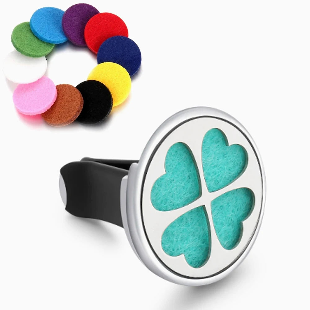 Tree Car Aromatherapy Diffuser Essential Oil Car Vent Clip Air Freshener Purifier with Pads - Car Clip Perfume Locket