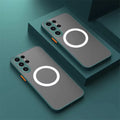 For Magsafe Matte Magnetic Case For Samsung Galaxy S26 S25 S24 S23 S22 S21 Ultra Plus FE Shockproof Frosted Wireless Charge Cove