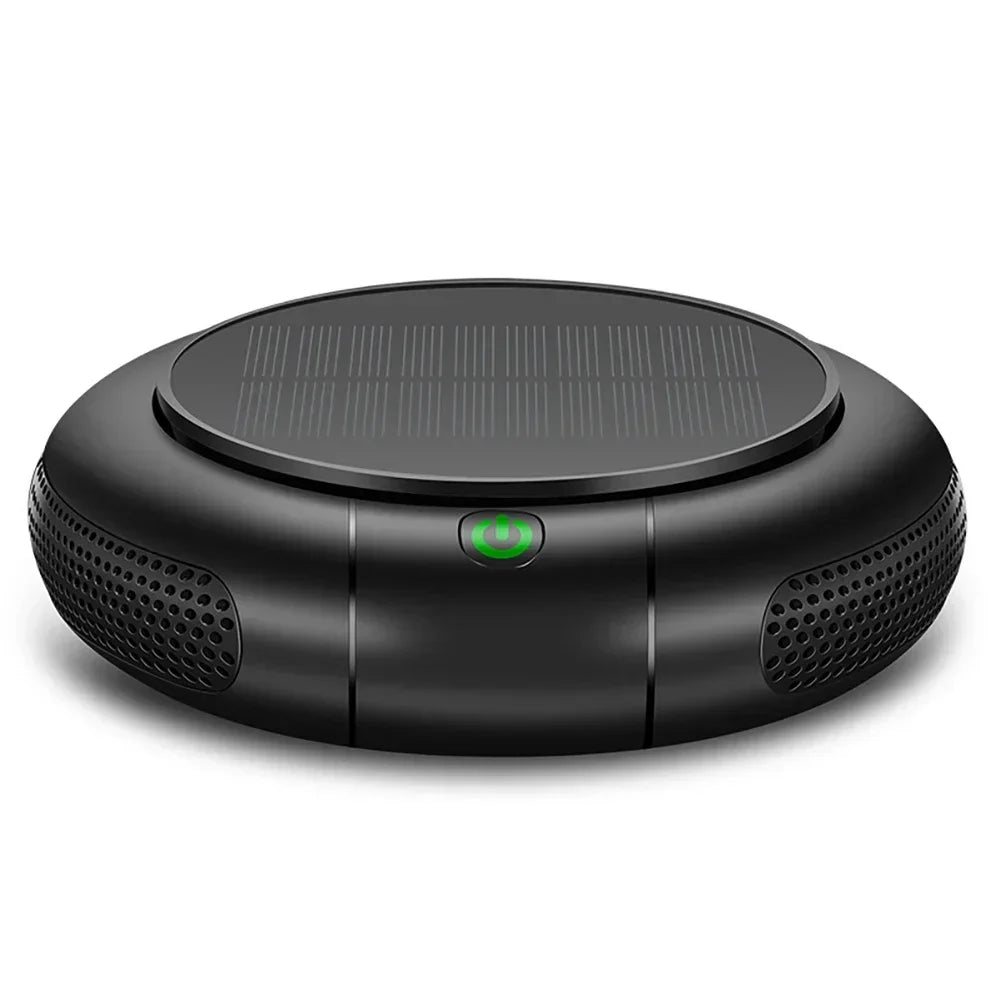 Solar Car Air Purifier Usb Oxygen Cleaner Negative Ion 1200Mah HEPA Filter PM2.5 Smoke Remover Interior Air Fresh Car Supplies CM World